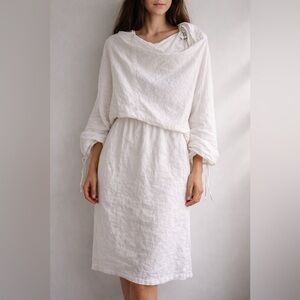 Rare Prima Jiva 100% Linen and Silk Dress